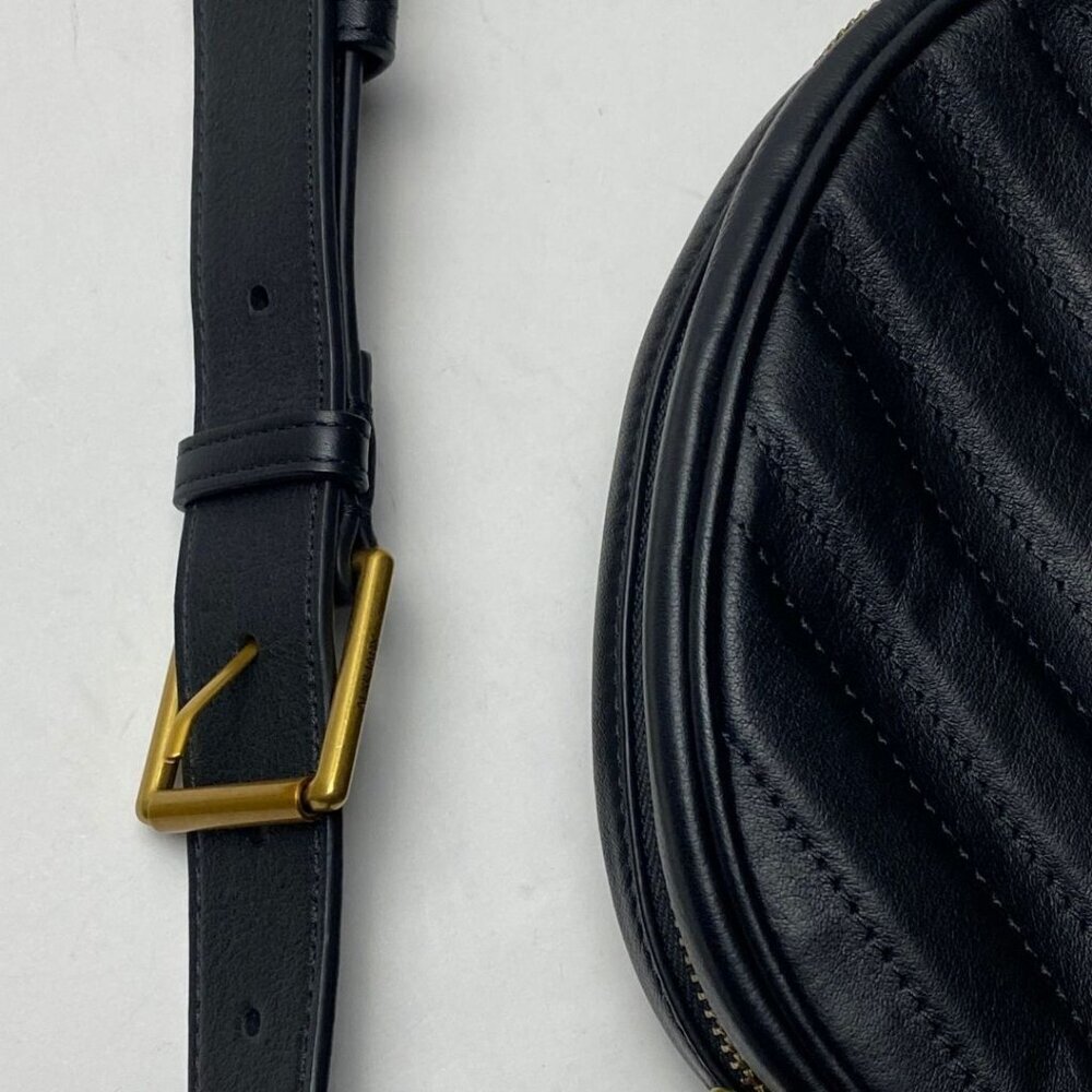 ARITZIA Auxiliary Leather Belt Bag Fanny Hip Pack Black - Picture 10 of 13